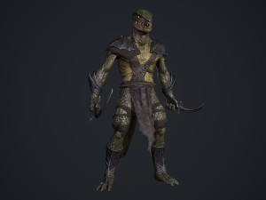 Lizardman Rogue Model 3D