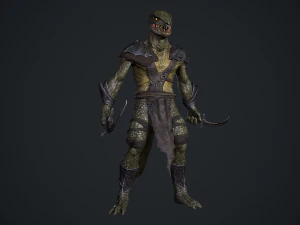 Lizardman Rogue 3D Model