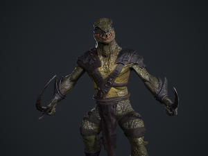Lizardman Rogue Model 3D