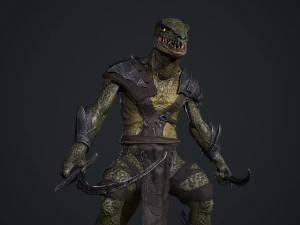 Lizardman Rogue 3D Model