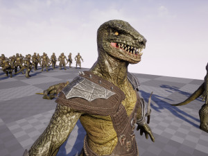 Lizardman Rogue Model 3D