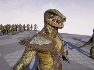 Lizardman Rogue 3D Model