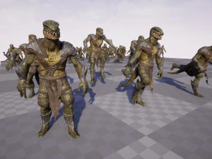 Lizardman Rogue 3D Model