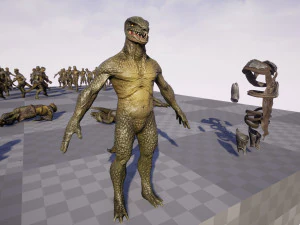 Lizardman Rogue 3D Model