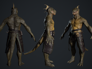 Lizardman Barbarian 3D 模型