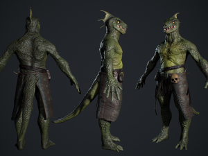 Lizardman Barbarian 3D 模型