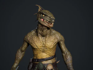 Lizardman Barbarian 3D Model