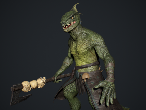 Lizardman Barbarian 3D 模型