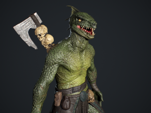 Lizardman Barbarian 3D 模型