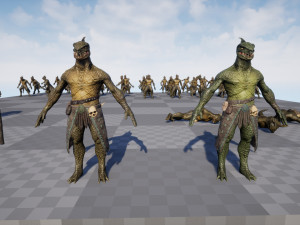 Lizardman Barbarian 3D 模型
