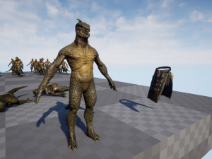 Lizardman Barbarian 3D 模型