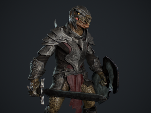 Lizardman Knight 3D Model