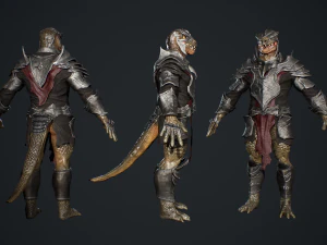 Lizardman Knight 3D Model