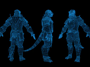 Lizardman Knight 3D Model