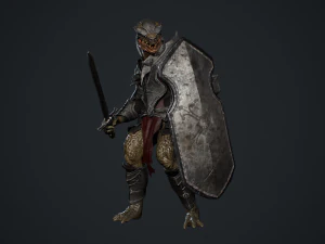 Lizardman Knight 3D Model