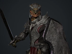 Lizardman Knight 3D Model