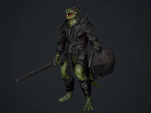 Lizardman Knight 3D Model