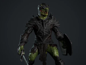 Lizardman Knight 3D Model