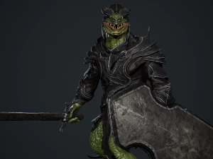 Lizardman Knight 3D Model