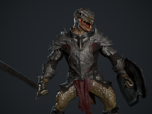 Lizardman Knight 3D 模型