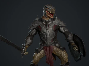 Lizardman Knight 3D Model