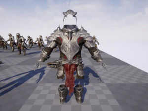 Lizardman Knight 3D Model