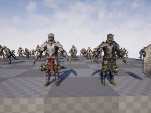 Lizardman Knight 3D Model