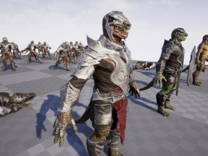 Lizardman Knight 3D 模型