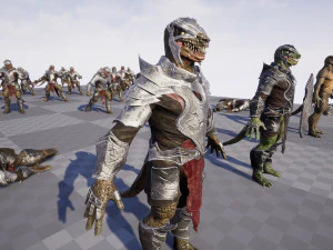 Lizardman Knight 3D Model