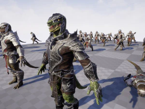 Lizardman Knight 3D Model