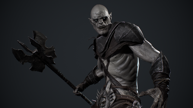 Orc 3D Модель .c4d .max .obj .3ds .fbx .stl .blend 