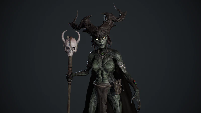 Bruxa da Floresta Modelo 3D .c4d .max .obj .3ds .fbx .stl .blend 