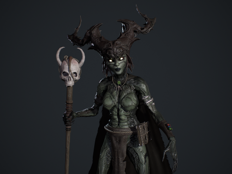 Forest Witch 3D Model
