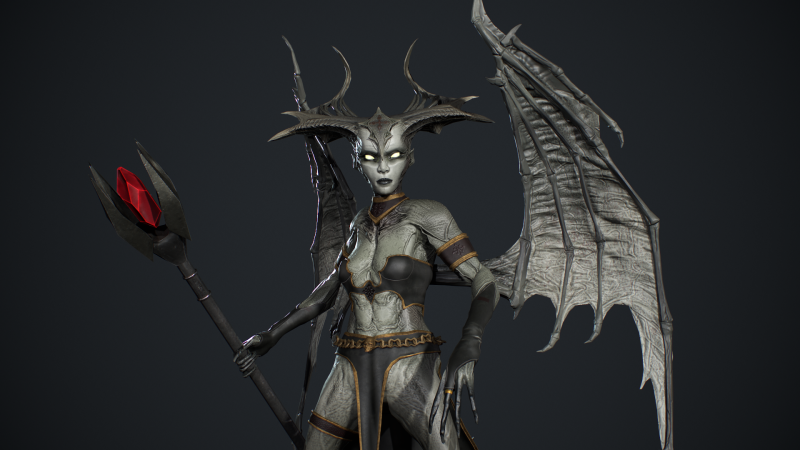 Succubus 3D Модель .c4d .max .obj .3ds .fbx .stl .blend 
