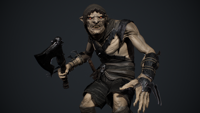 Goblin 3 Model 3D .c4d .max .obj .3ds .fbx .stl .blend 