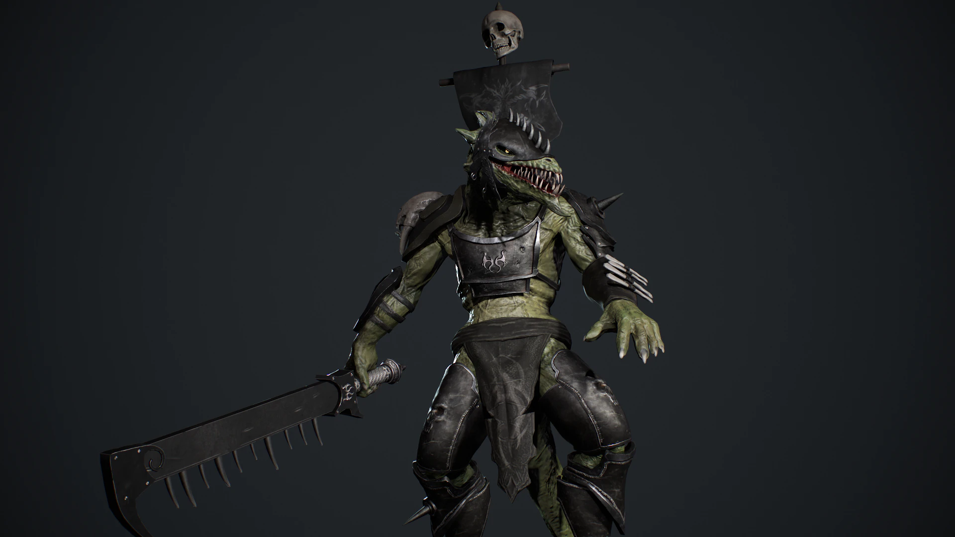 Dragon Warrior 2 3D Model .c4d .max .obj .3ds .fbx .stl .blend 