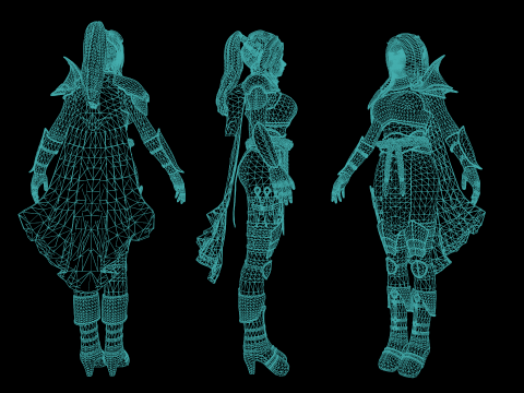 Fantasy Girl 3D 모델