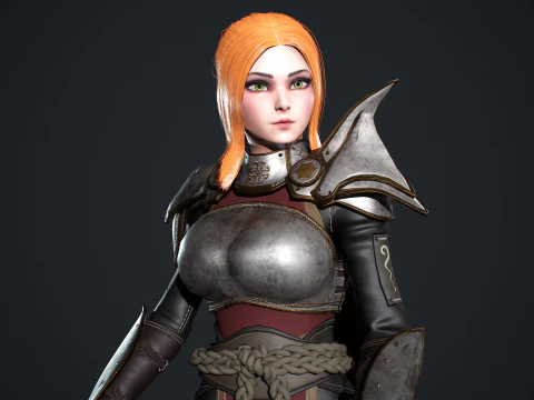 Fantasy Girl 3D Model
