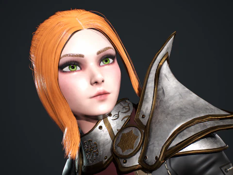 Fantasy Girl 3D Model