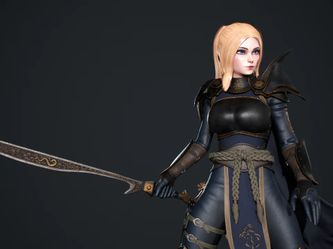 Fantasy Girl 3D Model