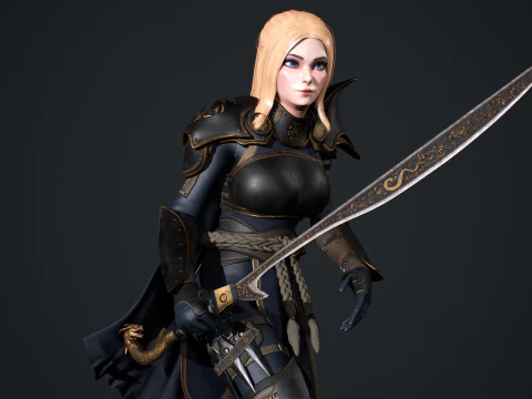 Fantasy Girl 3D Model