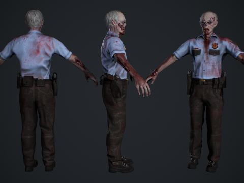 Zombie Cop 3D-Modell