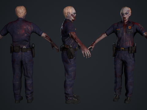 Zombie Cop 3D-Modell