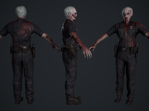 Zombie Cop 3D-Modell