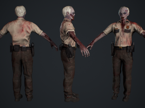 Zombie Cop 3D-Modell