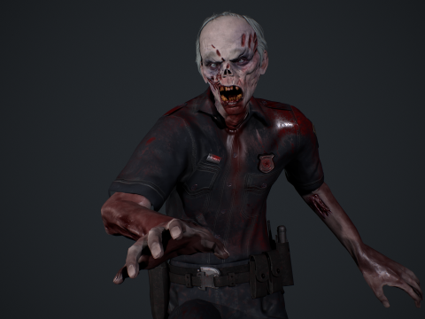 Zombie Cop 3D-Modell