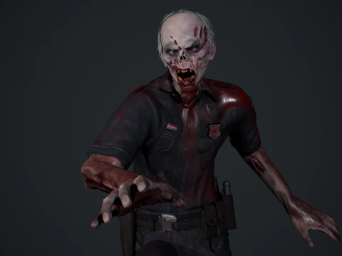 Zombie Cop 3D Model