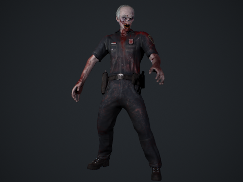 Zombie Cop 3D-Modell