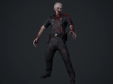 Zombie Cop 3D Model