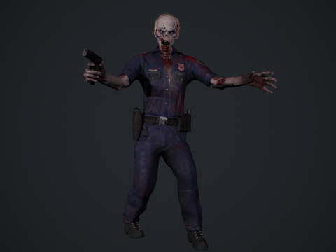 Zombie Cop 3D-Modell